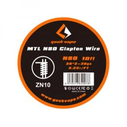 ギークベープ(Geekvape)　MTL N80 Clapton Wire クラプトンワイヤー 28*2+38GA　10フィート